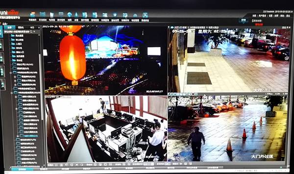 图：亚盈可视化报警指挥平台为晚会现场指挥调用提供保障，并无缝对接旧有前端摄像机